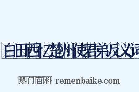 白田西忆楚州使君弟反义词是什么意思的图片